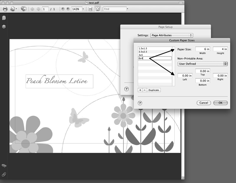 custom paper size