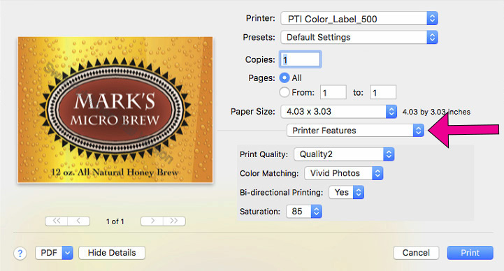 printing from Swift Publisher