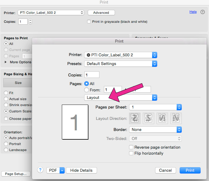 printing from Adobe Reader