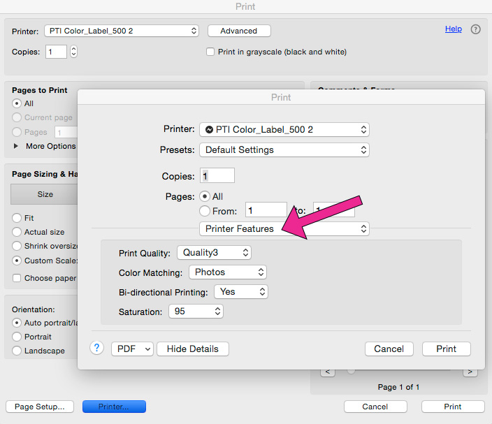 printing from Adobe Reader
