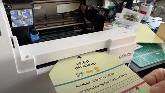 insert cleaning card lx610e
