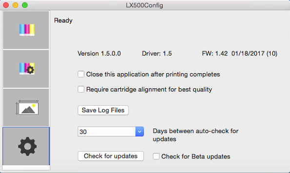 LX500e Settings
