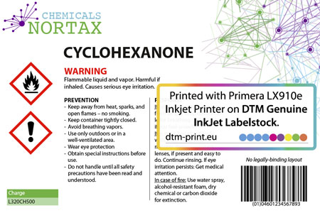 LX910e Label Sample