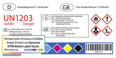 LX3000e Label Sample