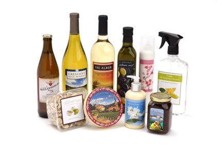 labelled product samples