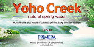 water bottle label