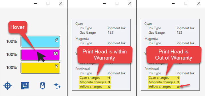 LX3000e printhead status