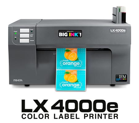 LX4000e Color Label Printer with BIG INK