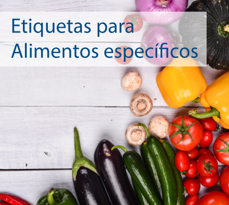 Etiquetas para Alimentos específicos