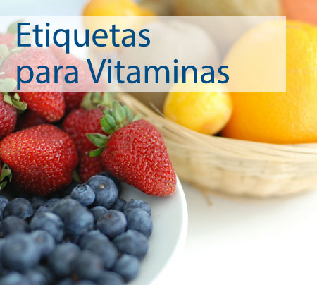 Etiquetas para Vitaminas