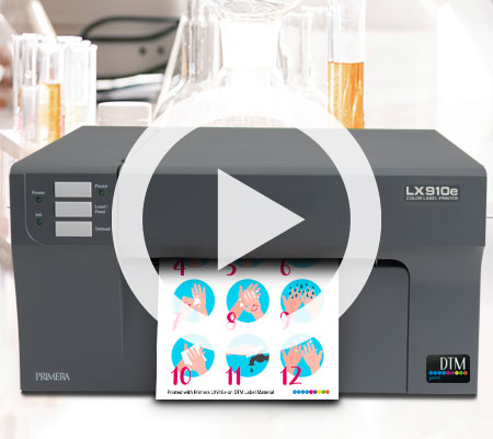 Impressora de etiquetas a cores LX910e