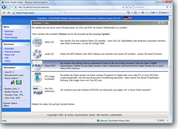 Roboweb für Disc Publisher
