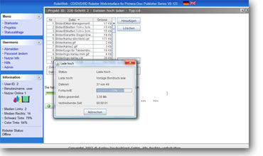 Disc Publisher mit Roboweb