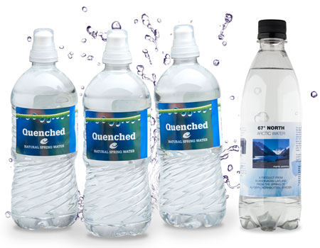 water bottle label