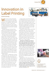Innovation in Label Printing