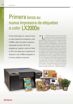 LX2000e impresora de etiquetas