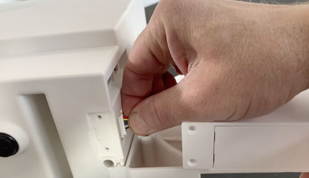 Remove cables and roll holder parts from the Catalyst