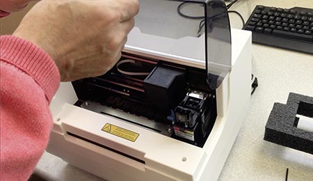 Open the Cover from LX610e Label Printer