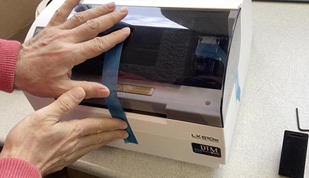 close the cover from LX610e Label Printer